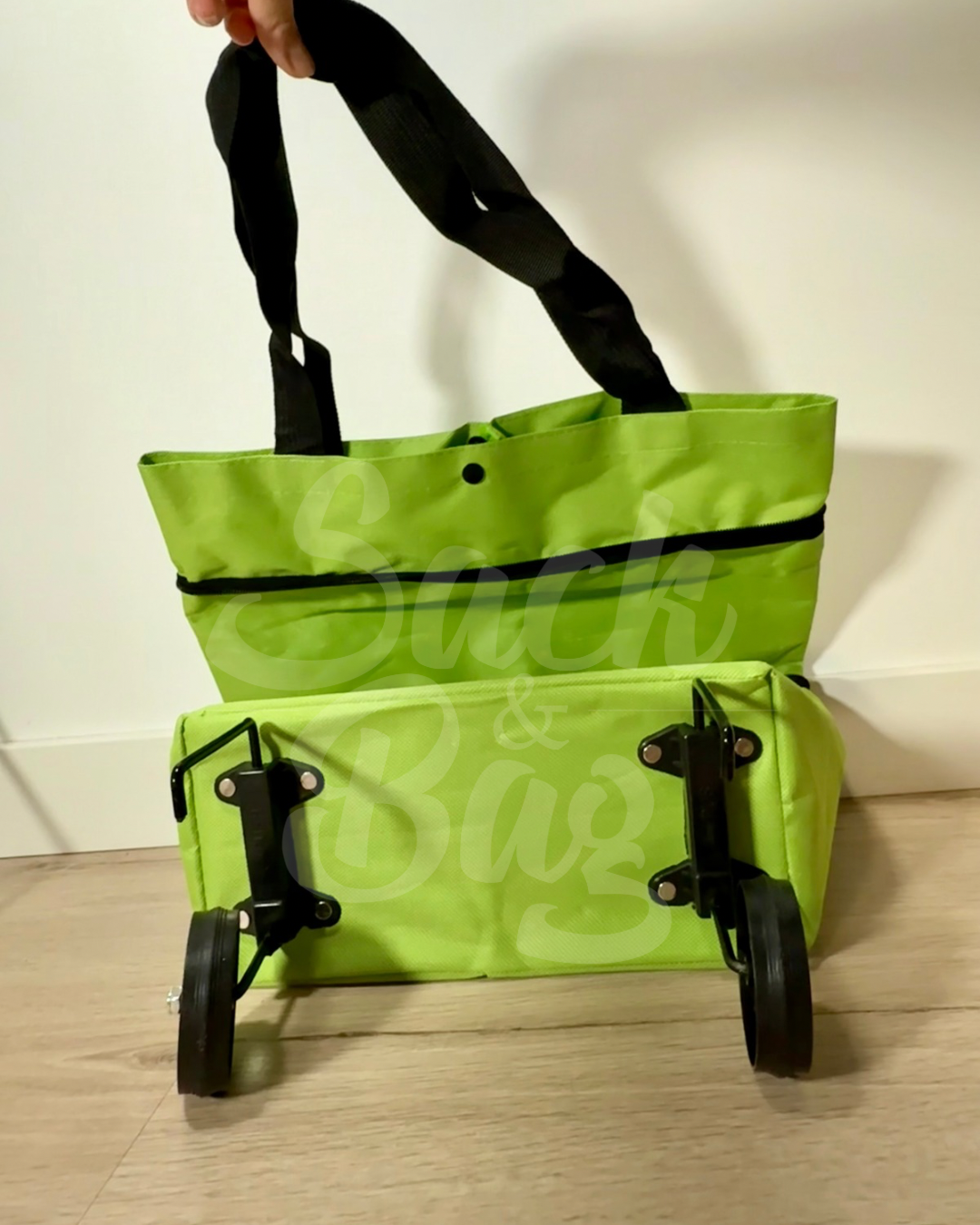 Ruedas dobles giratorias 360° carrito compra plegable para escaleras