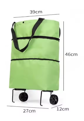 Medidas y dimensiones carrito compra plegable con capacidad 30kg