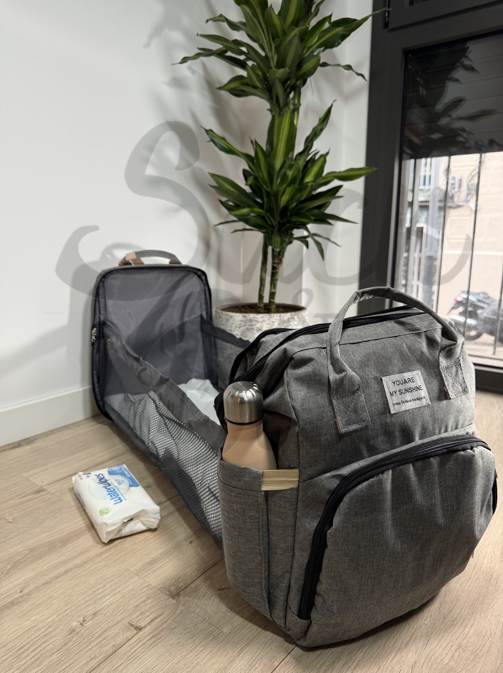 Mochila cambiador bebé con cambiador plegable portátil incluido